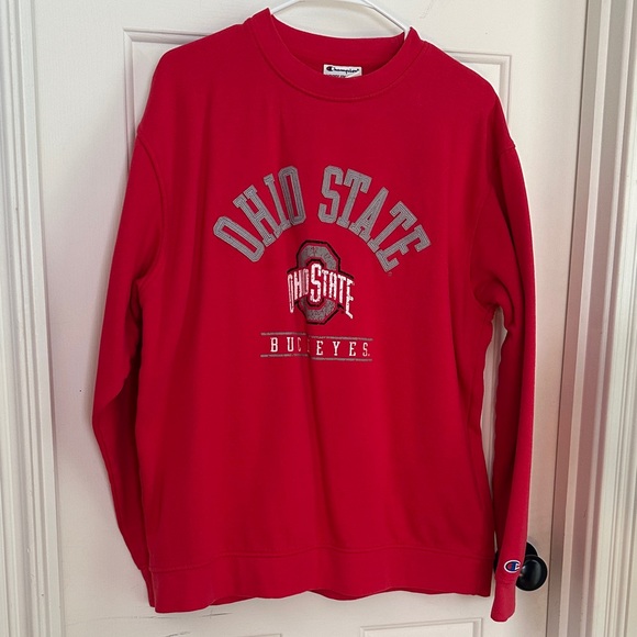 Champion Red Ohio State Buckeyes Crewneck Sweater - NEVER WORN - Picture 1 of 5